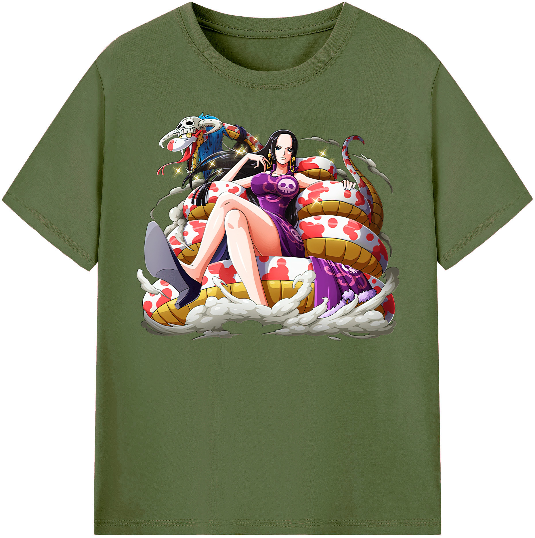 ワンピース ボア・ハンコック ONE PIECE Boa·Hancock 綿100％半袖Tシャツ（フロントプリント）